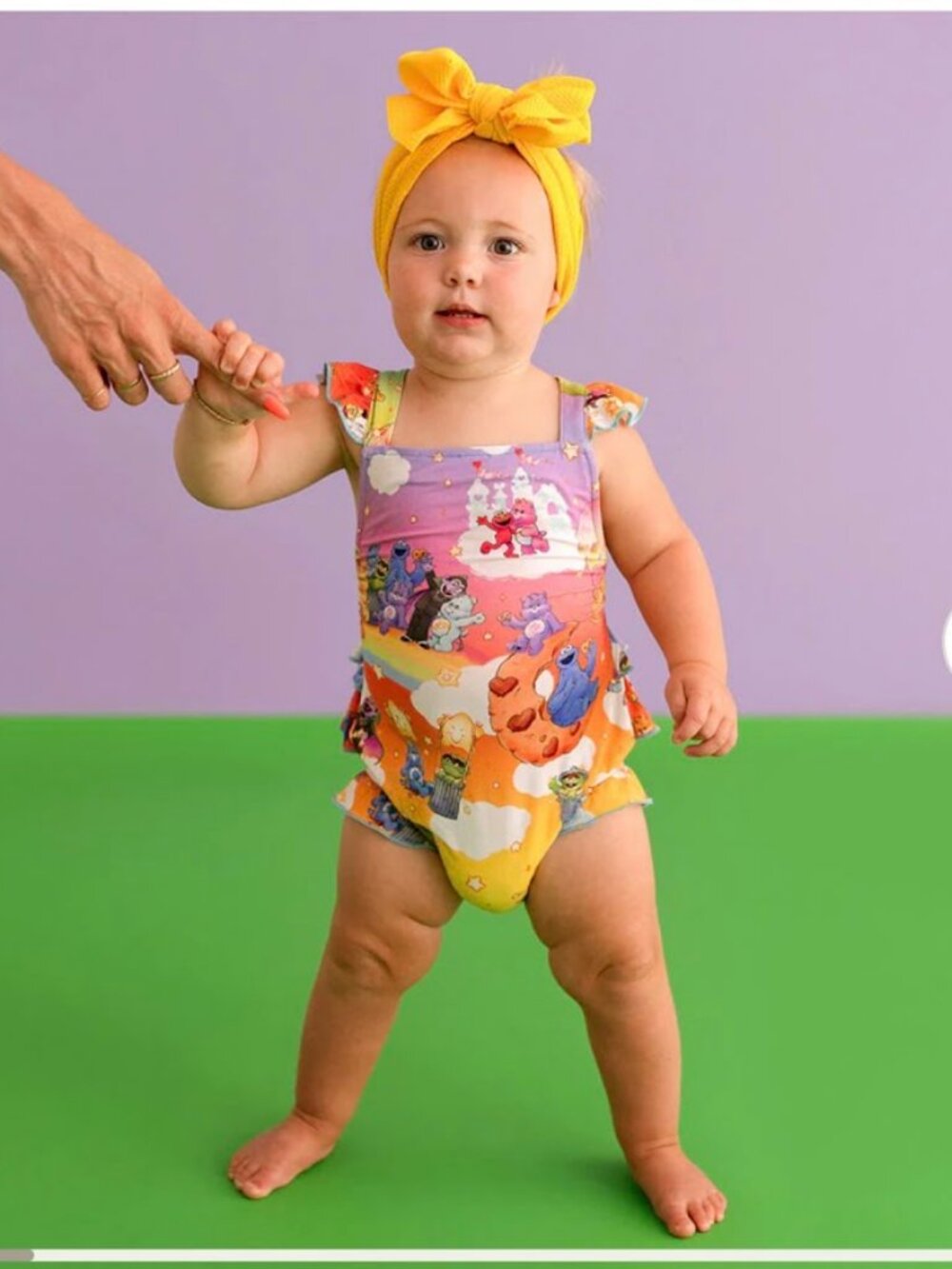 Posh Peanut Care BearsXSesame St Romper